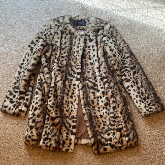 Leopard Print Faux Fur Teddy Jacket - Picture 1 of 3